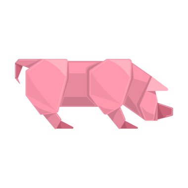 Origami vektör simgesi. Çizgi film vektör simgesi beyaz arkaplan origamisinde izole edildi.