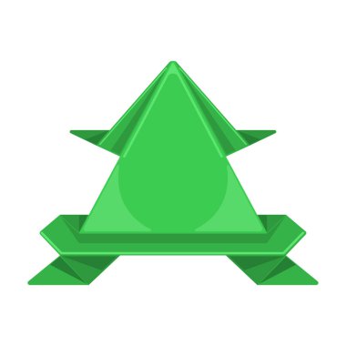 Origami vektör simgesi. Çizgi film vektör simgesi beyaz arkaplan origamisinde izole edildi.