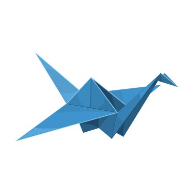 Origami vektör simgesi. Çizgi film vektör simgesi beyaz arkaplan origamisinde izole edildi.