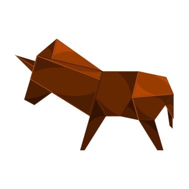 Origami vektör simgesi. Çizgi film vektör simgesi beyaz arkaplan origamisinde izole edildi.