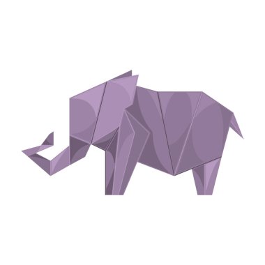 Origami vektör simgesi. Çizgi film vektör simgesi beyaz arkaplan origamisinde izole edildi.