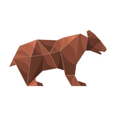 Origami vektör simgesi. Çizgi film vektör simgesi beyaz arkaplan origamisinde izole edildi.