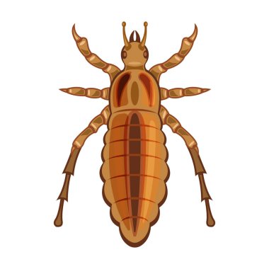 Parazit vektör simgesi. Beyaz arkaplan parazitleri üzerinde izole edilmiş çizgi film vektör simgesi..