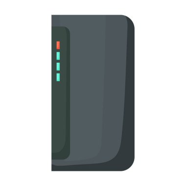 Güç bankası vektör simgesi. Karikatür vektör simgesi beyaz arkaplan güç bankasında izole edildi.