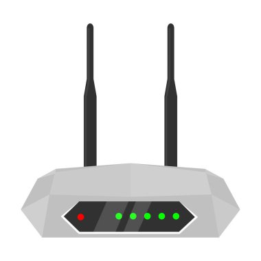 Yönlendirici vektör simgesi. Çizgi film vektör simgesi beyaz arkaplan yönlendiricisi üzerinde izole edildi.