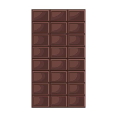 Çikolata çubuğu vektör simgesi. Çizgi film vektör simgesi beyaz arkaplan çikolatasına izole edilmiş..