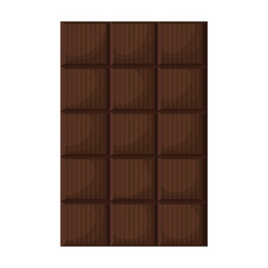 Çikolata çubuğu vektör simgesi. Çizgi film vektör simgesi beyaz arkaplan çikolatasına izole edilmiş..