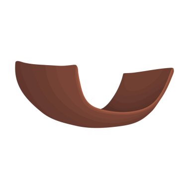 Çikolata vektörü simgesi. Beyaz arkaplan çikolatasına izole edilmiş çizgi film vektör simgesi..