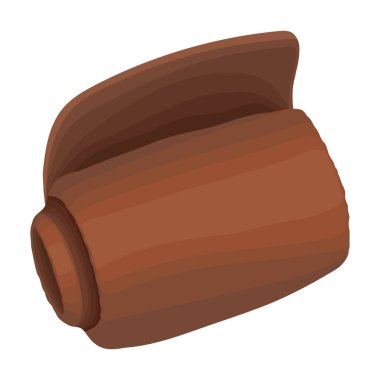 Çikolata vektörü simgesi. Beyaz arkaplan çikolatasına izole edilmiş çizgi film vektör simgesi..