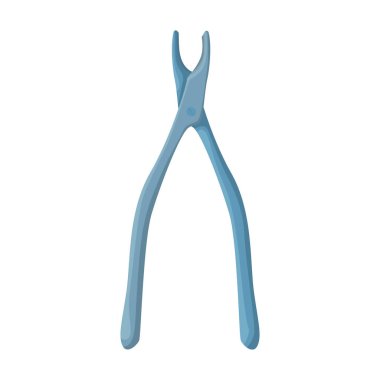 Forseps vektör simgesi. Çizgi film vektör simgesi beyaz arka plan forsepslerinde izole edildi.