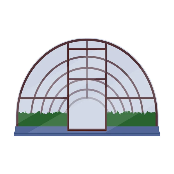 Greenhouse vector icon.Cartoon vector icon 은 흰색 배경 온실에서 분리되었습니다.. — 스톡 벡터