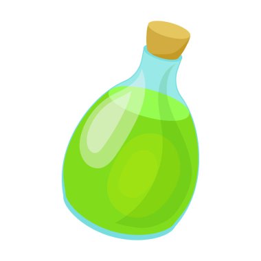 Şişe aloe vera vektör simgesi. Çizgi film vektör simgesi beyaz arkaplan aloe vera üzerinde izole edildi.