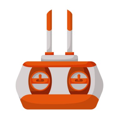 Drone karikatür vektör ikonunun kontrol paneli. Çizgi film vektör illüstrasyon rc dronu. Beyaz arkaplan üzerindeki kontrol paneli simgesinin izole edilmiş illüstrasyonu.