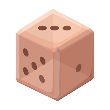 Oyun zar vektör simgesi. Çizgi film vektör simgesi beyaz arkaplan oyun zarında izole edildi.