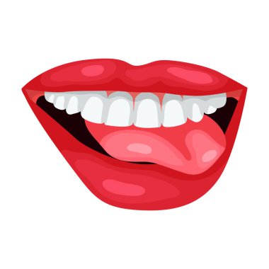 Dişi dudak vektörü simgesi. Çizgi film vektör simgesi beyaz arkaplan üzerinde izole edilmiş..