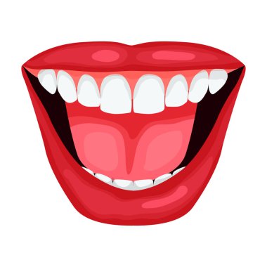 Dişi dudak vektörü simgesi. Çizgi film vektör simgesi beyaz arkaplan üzerinde izole edilmiş..