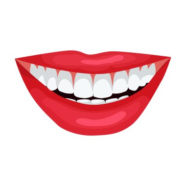 Dişi dudak vektörü simgesi. Çizgi film vektör simgesi beyaz arkaplan üzerinde izole edilmiş..