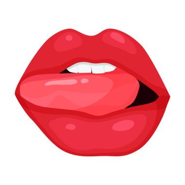 Dişi dudak vektörü simgesi. Çizgi film vektör simgesi beyaz arkaplan üzerinde izole edilmiş..