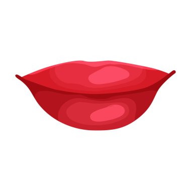 Dişi dudak vektörü simgesi. Çizgi film vektör simgesi beyaz arkaplan üzerinde izole edilmiş..