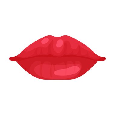 Dişi dudak vektörü simgesi. Çizgi film vektör simgesi beyaz arkaplan üzerinde izole edilmiş..
