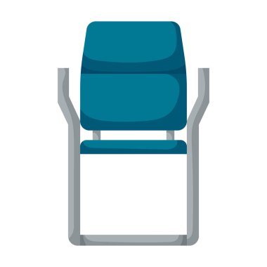 Ofis koltuğu vektör simgesi. Çizgi film vektör simgesi beyaz arka plan ofis koltuğunda izole edildi.