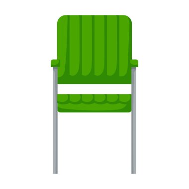 Ofis koltuğu vektör simgesi. Çizgi film vektör simgesi beyaz arka plan ofis koltuğunda izole edildi.