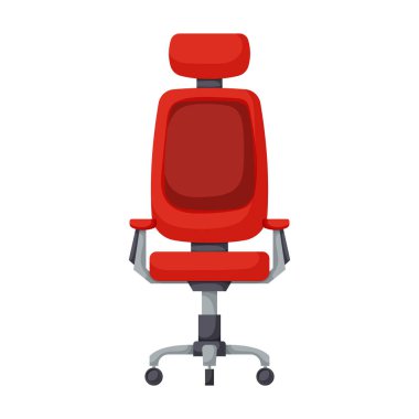 Ofis koltuğu vektör simgesi. Çizgi film vektör simgesi beyaz arka plan ofis koltuğunda izole edildi.