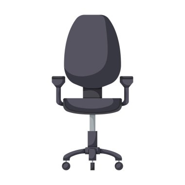 Ofis koltuğu vektör simgesi. Çizgi film vektör simgesi beyaz arka plan ofis koltuğunda izole edildi.