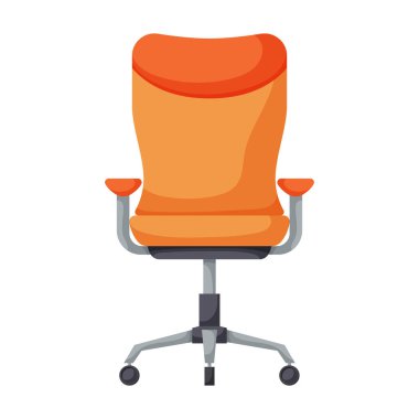 Ofis koltuğu vektör simgesi. Çizgi film vektör simgesi beyaz arka plan ofis koltuğunda izole edildi.