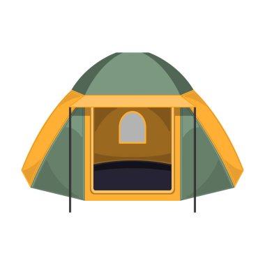 Tent vector icon.Cartoon vector icon isolated on white background tent.