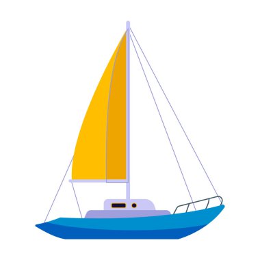 Sail yacht vector icon.Cartoon vector icon isolated on white background sail yacht.