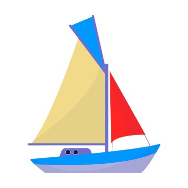 Sail yacht vector icon.Cartoon vector icon isolated on white background sail yacht.