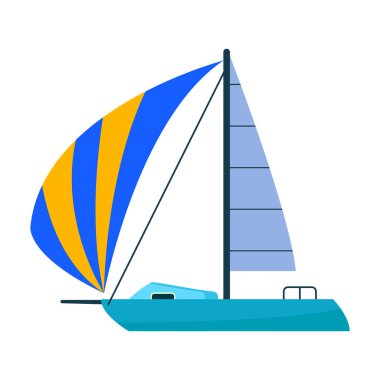 Sail yacht vector icon.Cartoon vector icon isolated on white background sail yacht.