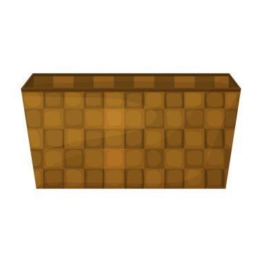 Wicker basket vector icon.Cartoon vector icon isolated on white background wicker basket.