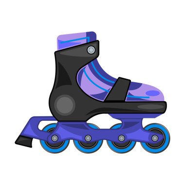 Paten kayma vektörü simgesi. Çizgi film vektör simgesi beyaz arka plan paten üzerinde izole edildi.