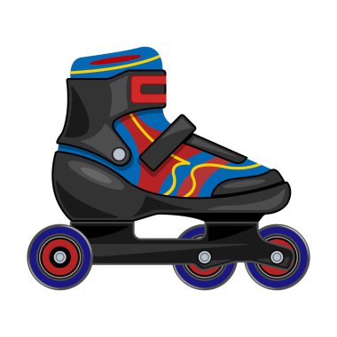 Paten kayma vektörü simgesi. Çizgi film vektör simgesi beyaz arka plan paten üzerinde izole edildi.