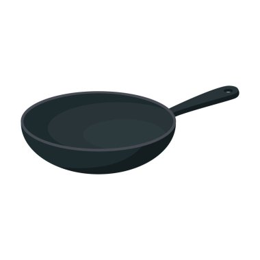 Pan vektör simgesi. Beyaz arkaplan üzerinde izole edilmiş çizgi film vektör simgesi.