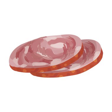 Sosis vektör simgesi. Çizgi film vektör simgesi beyaz arkaplan sosisinde izole edildi.