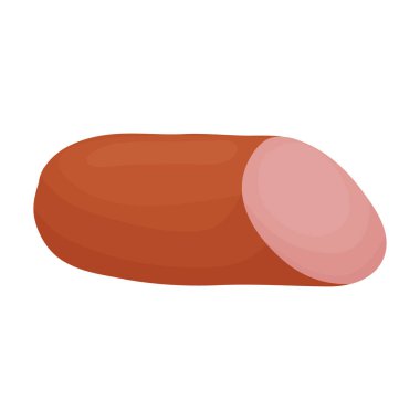 Sosis vektör simgesi. Çizgi film vektör simgesi beyaz arkaplan sosisinde izole edildi.