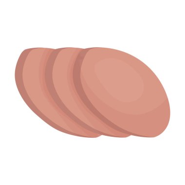 Sosis vektör simgesi. Çizgi film vektör simgesi beyaz arkaplan sosisinde izole edildi.