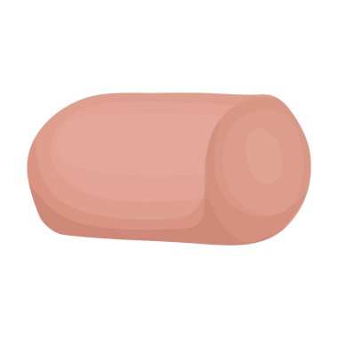 Sosis vektör simgesi. Çizgi film vektör simgesi beyaz arkaplan sosisinde izole edildi.