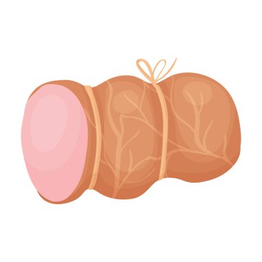 Sosis vektör simgesi. Çizgi film vektör simgesi beyaz arkaplan sosisinde izole edildi.