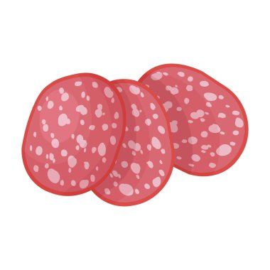 Sosis vektör simgesi. Çizgi film vektör simgesi beyaz arkaplan sosisinde izole edildi.