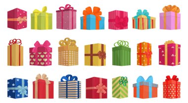 Giftbox çizgi film vektörü simge çizimi. Beyaz arkaplan üzerinde izole edilmiş koleksiyon çizimi hediye paketi. Hediye kutusunun simgesi. .