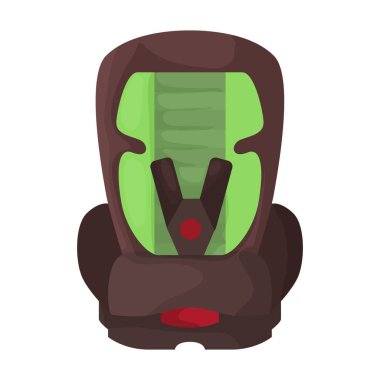 Baby car seat vector cartoon icon. Vector illustration safety chair on white background. Isolated cartoon illustration icon baby car seat. clipart