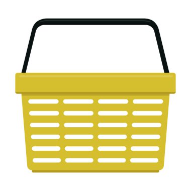 Basket vektör simgesi. Çizgi film vektör simgesi beyaz arkaplan sepetinde izole edildi.