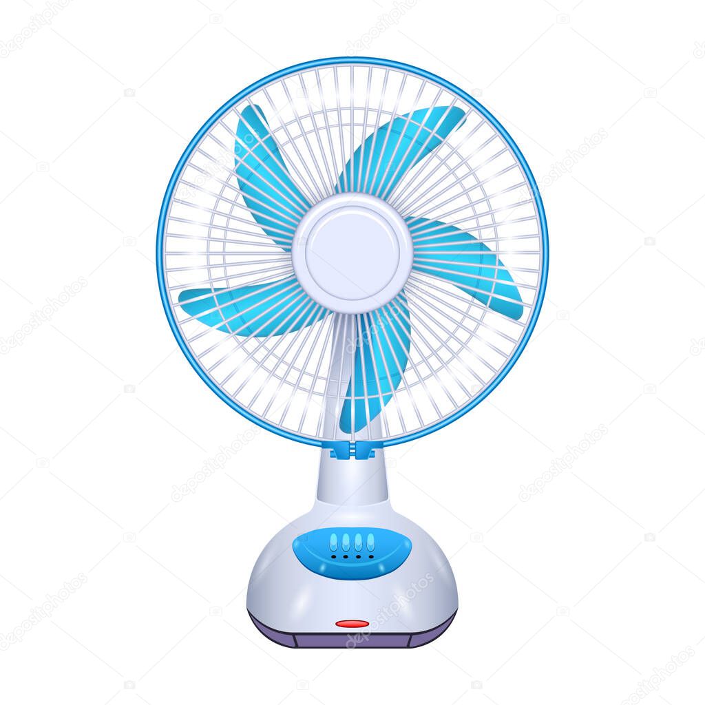 Fan vector icon.Realistic vector icon isolated on white background fan.