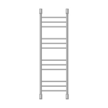 Havlu kurutma vektör karikatür simgesi. Beyaz arka planda vektör illüstrasyon banyo radyatörü. İzole edilmiş karikatür ikon havlu kurutma makinesi.