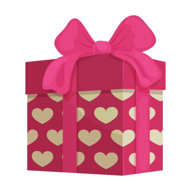 Simgenin hediye kutusu karikatür vektörü. Beyaz arkaplandaki kutunun izole resimli çizimi. Hediye kutusunun simgesi. .