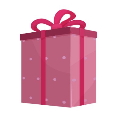 Simgenin hediye kutusu karikatür vektörü. Beyaz arkaplandaki kutunun izole resimli çizimi. Hediye kutusunun simgesi. .